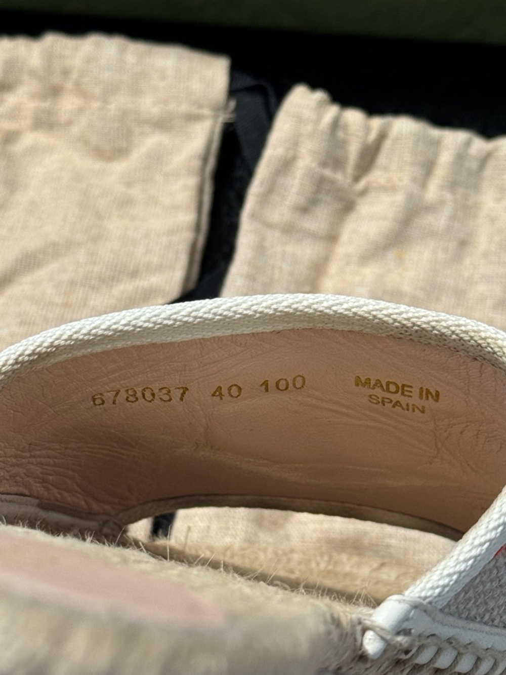GUCCI GG Matelassé Blue Linen Espadrille Sandals - Picture 5 of 5